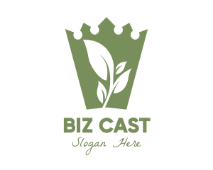 Green Crown Leaf Logo