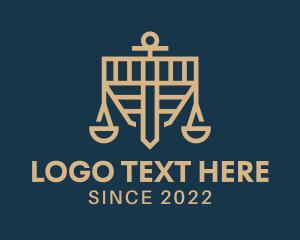 Legal Advice - Shield Sword Scale logo design