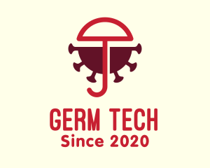 Germ - Virus Umbrella Protection logo design