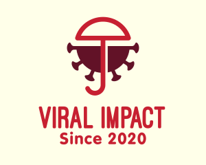 Contagious - Virus Umbrella Protection logo design