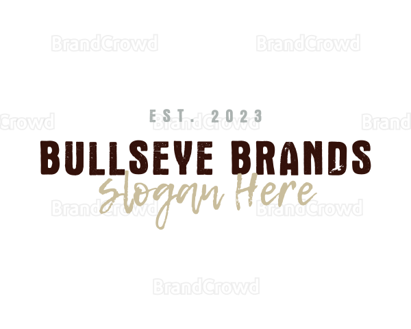 Grunge Rustic Brand Logo