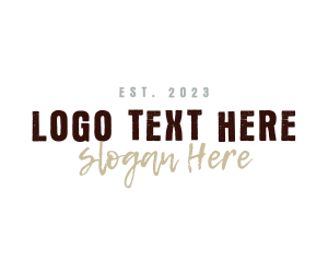 Branding - Rustic Brand Wordmark logo design