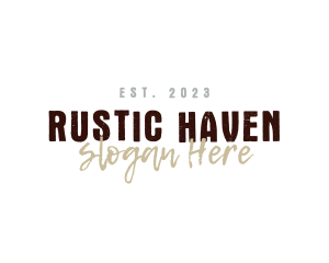 Grunge Rustic Brand logo design