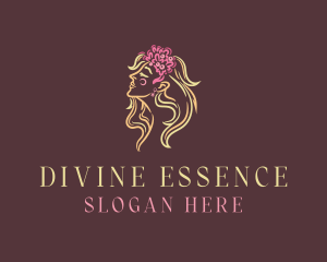 Floral Beauty Goddess logo design