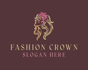 Floral Beauty Goddess logo design