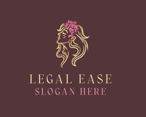 Woman - Floral Beauty Goddess logo design