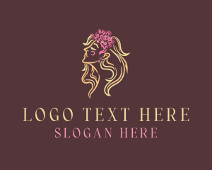 Floral Beauty Goddess Logo