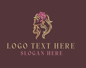 Floral Beauty Goddess Logo