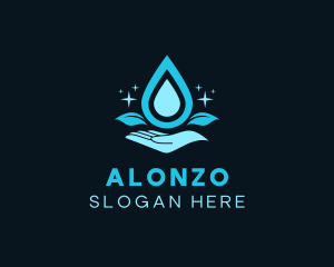 Natural Water Droplet logo design