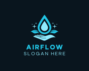 Natural Water Droplet logo design