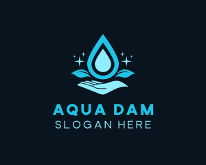 Natural Water Droplet logo design