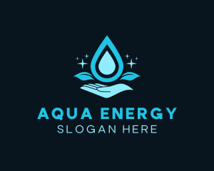 Natural Water Droplet logo design