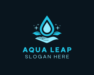 Natural Water Droplet logo design