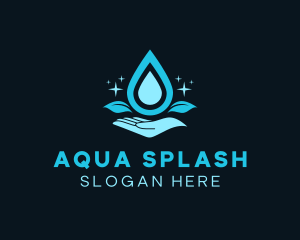 Natural Water Droplet logo design