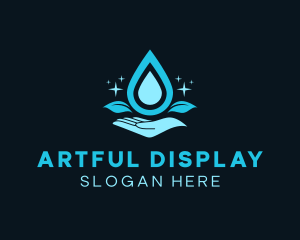 Natural Water Droplet logo design