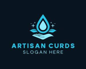 Natural Water Droplet logo design