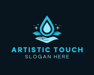 Natural Water Droplet logo design