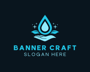 Natural Water Droplet logo design