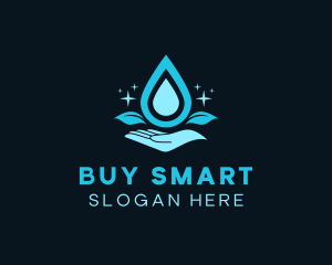 Natural Water Droplet logo design