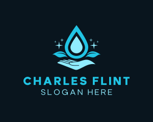 Natural Water Droplet logo design