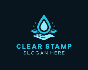 Natural Water Droplet logo design