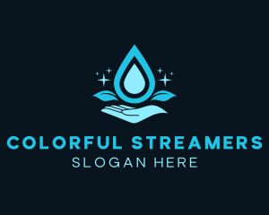 Natural Water Droplet logo design