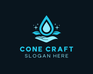 Natural Water Droplet logo design