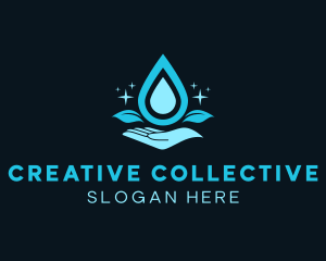 Natural Water Droplet logo design