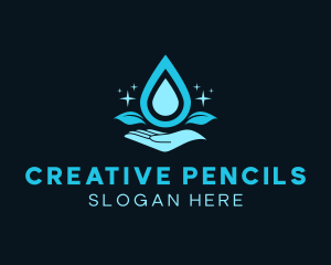 Natural Water Droplet logo design