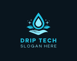 Natural Water Droplet logo design