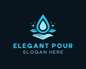 Natural Water Droplet logo design