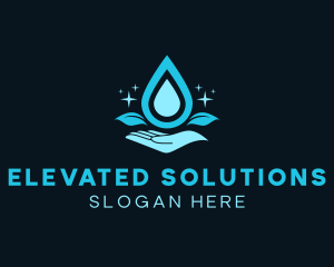 Natural Water Droplet logo design