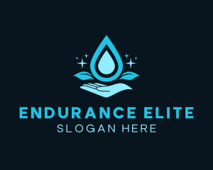 Natural Water Droplet logo design