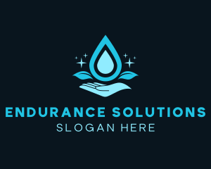 Natural Water Droplet logo design