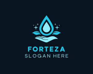 Natural Water Droplet logo design