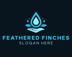 Natural Water Droplet logo design