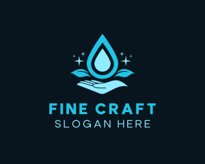 Natural Water Droplet logo design