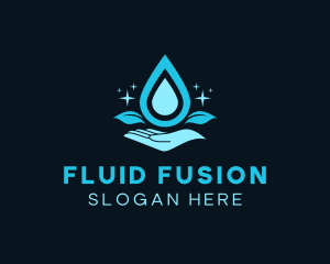 Natural Water Droplet logo design