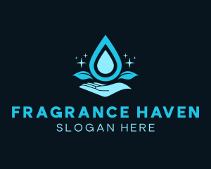 Natural Water Droplet logo design