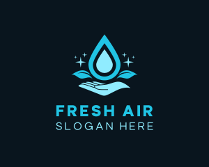 Natural Water Droplet logo design