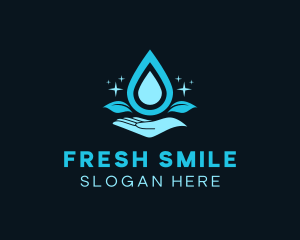 Natural Water Droplet logo design