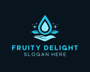 Natural Water Droplet logo design