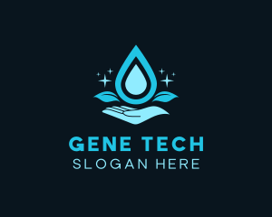 Natural Water Droplet logo design