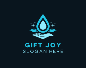 Natural Water Droplet logo design