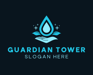 Natural Water Droplet logo design