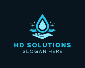 Natural Water Droplet logo design