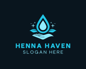 Natural Water Droplet logo design