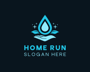 Natural Water Droplet logo design