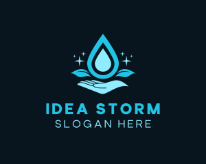 Natural Water Droplet logo design