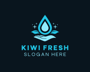 Natural Water Droplet logo design